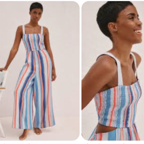 Anthropologie The Piper Bandeau Cutout Jumpsuit Size XL - Picture 3 of 5